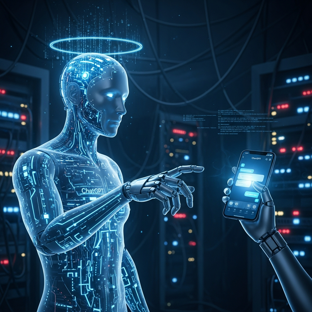 Illustration of 에이전틱 AI: 챗GPT를 넘어선 충격적이고 완벽한 자율 행동의 공포