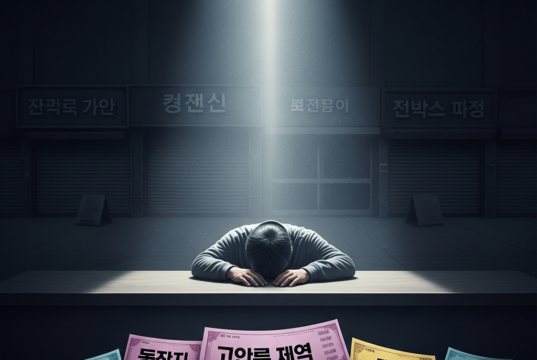 자영업 폐업, 충격적인 비용 폭탄과 최악의 소상공인 서바이벌 현실 Illustration of 자영업 폐업, 충격적인 비용 폭탄과 최악의 소상공인 서바이벌 현실