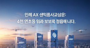 지역 AX 혁신 생태계: 4대 과기원이 만드는 최고의 압도적 돌파구 Illustration of 지역 AX 혁신 생태계: 4대 과기원이 만드는 최고의 압도적 돌파구