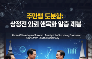 한중일 정상회담: 셔틀 외교가 가져온 최고의 놀라운 경제적 실익 분석 Illustration of 한중일 정상회담: 셔틀 외교가 가져온 최고의 놀라운 경제적 실익 분석