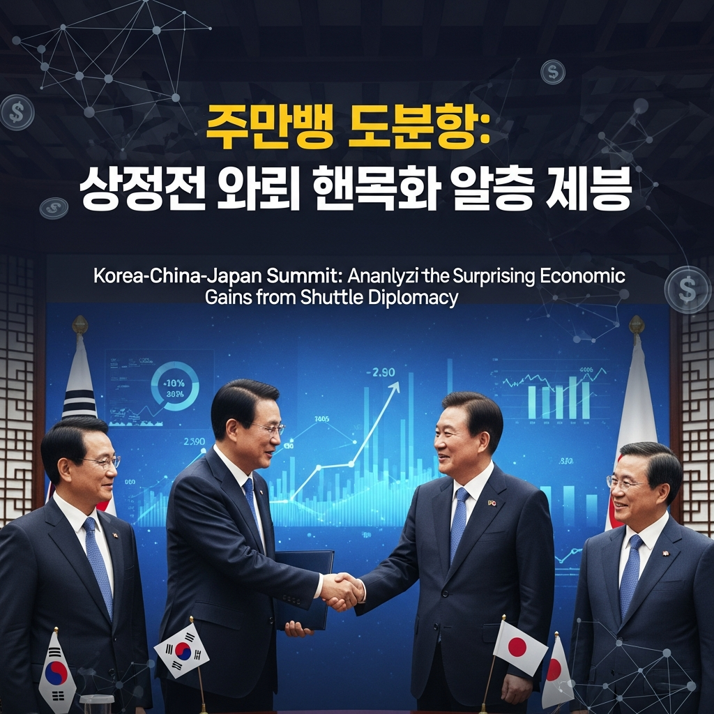 한중일 정상회담: 셔틀 외교가 가져온 최고의 놀라운 경제적 Illustration of 한중일 정상회담: 셔틀 외교가 가져온 최고의 놀라운 경제적 실익 분석